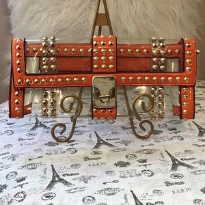 ✨💥Host Choice💥✨  Clear Gold Studded Clutch